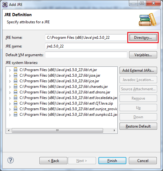 How to manage JRE installations in Eclipse